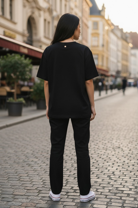 Network Premium Pamuklu Gold Detaylı T-Shirt